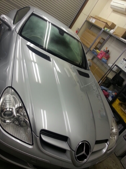 メルセデス・ベンツ ＳＬＫ (R171) ヤナセ指定カーフィルムの シルフィード20%スモーク施工カーフィルム ゴーストフィルム 自動車スモーク  スパッタゴールド通販