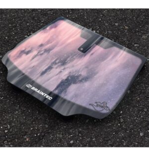 BRAINTEC グロウゴースト91 施工中のガラスフィルム密着テスト